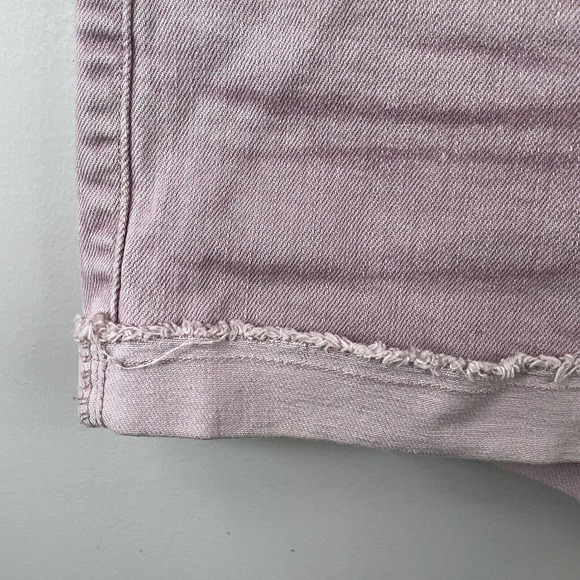 Levis 501 Mauve Pink Jean Denim Shorts Size 12 Frayed Hem - Picture 4 of 14